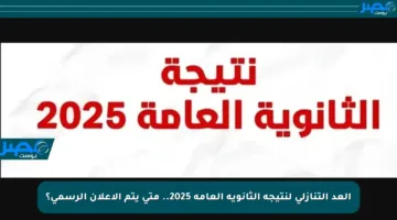 العد التنازلي لنتيجة الثانوية العامة 2025.. متى يتم الإعلان الرسمي؟